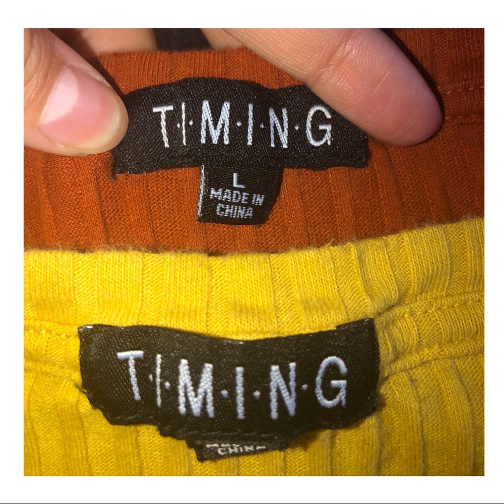Bundle of two Timing shirts.